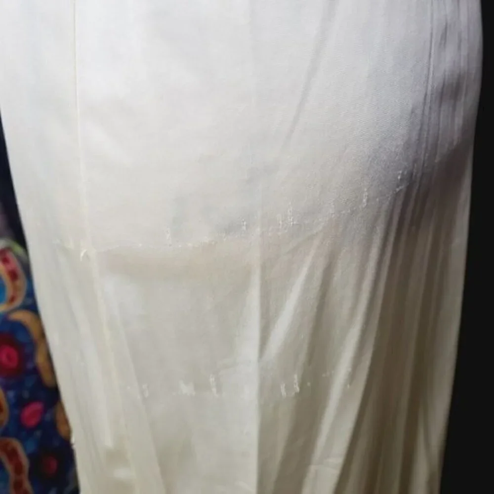 Vintage Ivory Lace Applique Half Skirt Slip - Picture 6 of 16